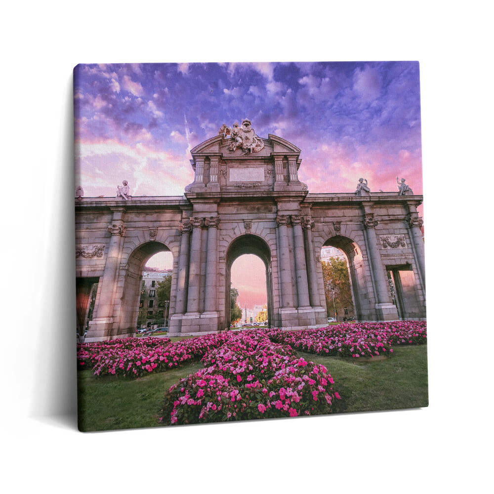 Obraz z fotografie na plátně 60x60 cm Dveře Alcaly Madrid