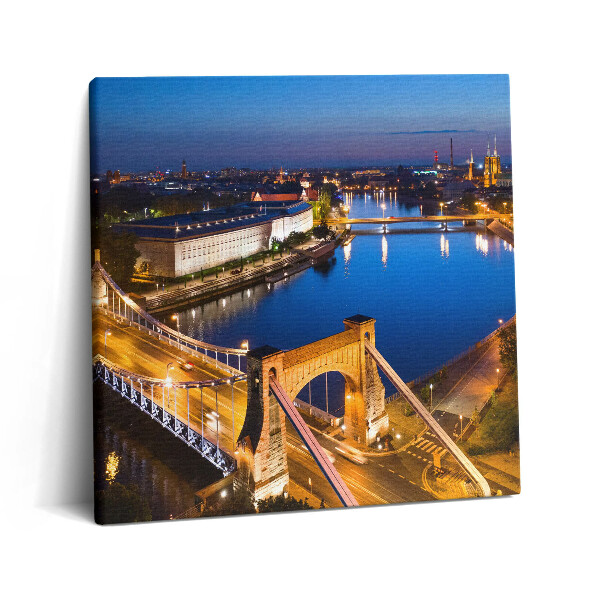 Obraz canvas 60x60 cm Vratislav v noci