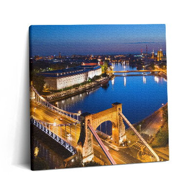 Obraz canvas 60x60 cm Vratislav v noci