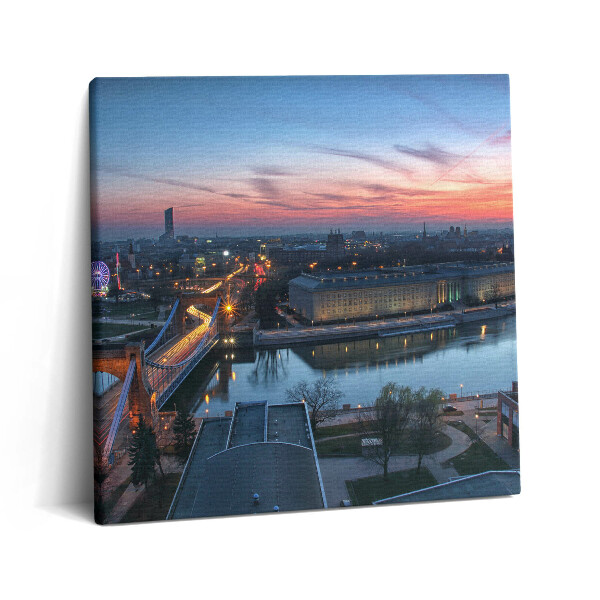 Obraz z fotografie na plátně 60x60 cm Vratislav z ptačí perspektivy