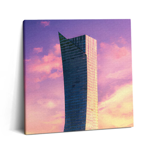 Obraz z fotografie na plátně 60x60 cm Mrakodrapy ve Varšavě