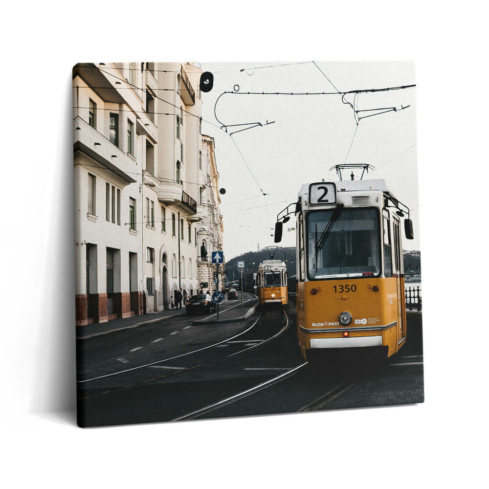 Obraz na plátně 60x60 cm Tramvaj projíždí Budapeští