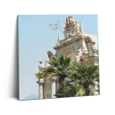 Obraz canvas 60x60 cm Fontána Del Gigante v Neapoli