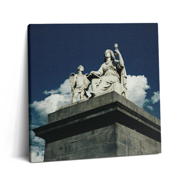 Obraz canvas 60x60 cm Socha ženy a anděla