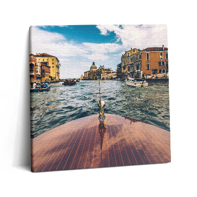 Obraz na plátně 60x60 cm Motorový člun na řece