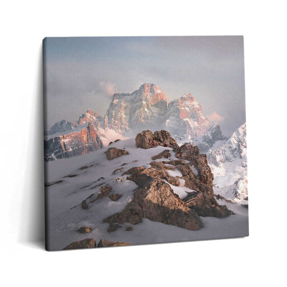 Obraz canvas 60x60 cm Hora pokrytá sněhem