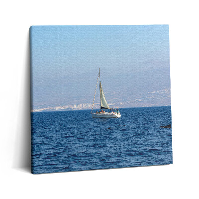 Obraz z fotografie na plátně 60x60 cm Jachta plující na Tenerife