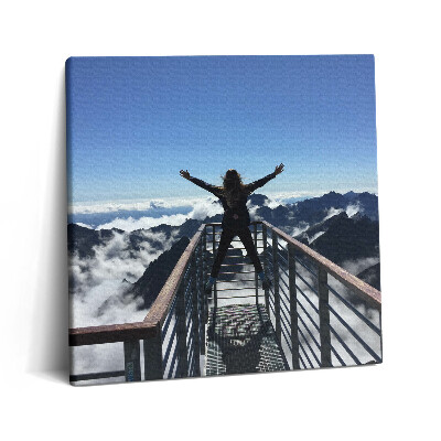 Obraz canvas 60x60 cm Žena Tatra Slovensko