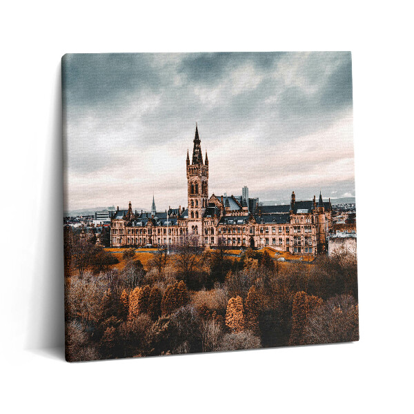 Obraz z fotografie na plátně 60x60 cm Glasgowská univerzita ve Skotsku