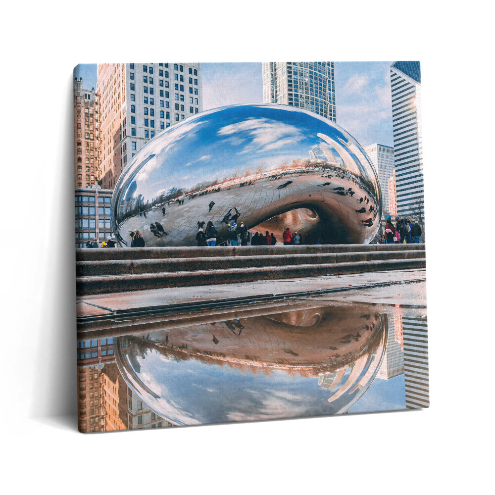 Obraz z fotografie na plátně 60x60 cm Oblačná brána v Chicagu