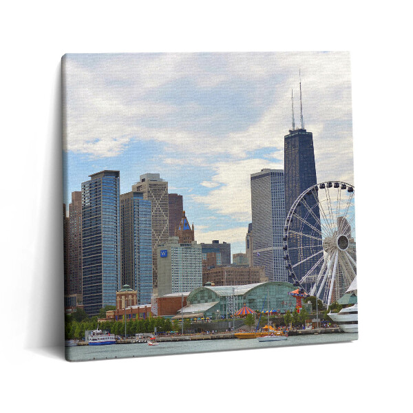 Obraz z fotografie na plátně 60x60 cm Krajina v Chicagu