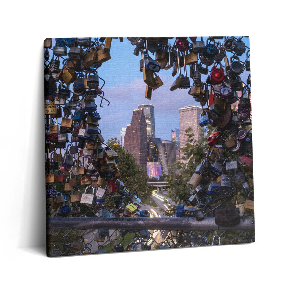 Obraz canvas 60x60 cm Visací zámky na mostě lásky