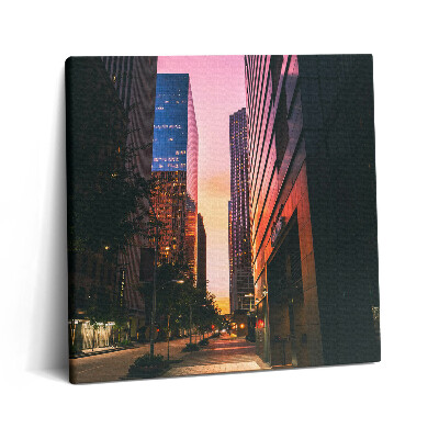 Obraz z fotografie na plátně 60x60 cm Prázdná ulice v Houstonu