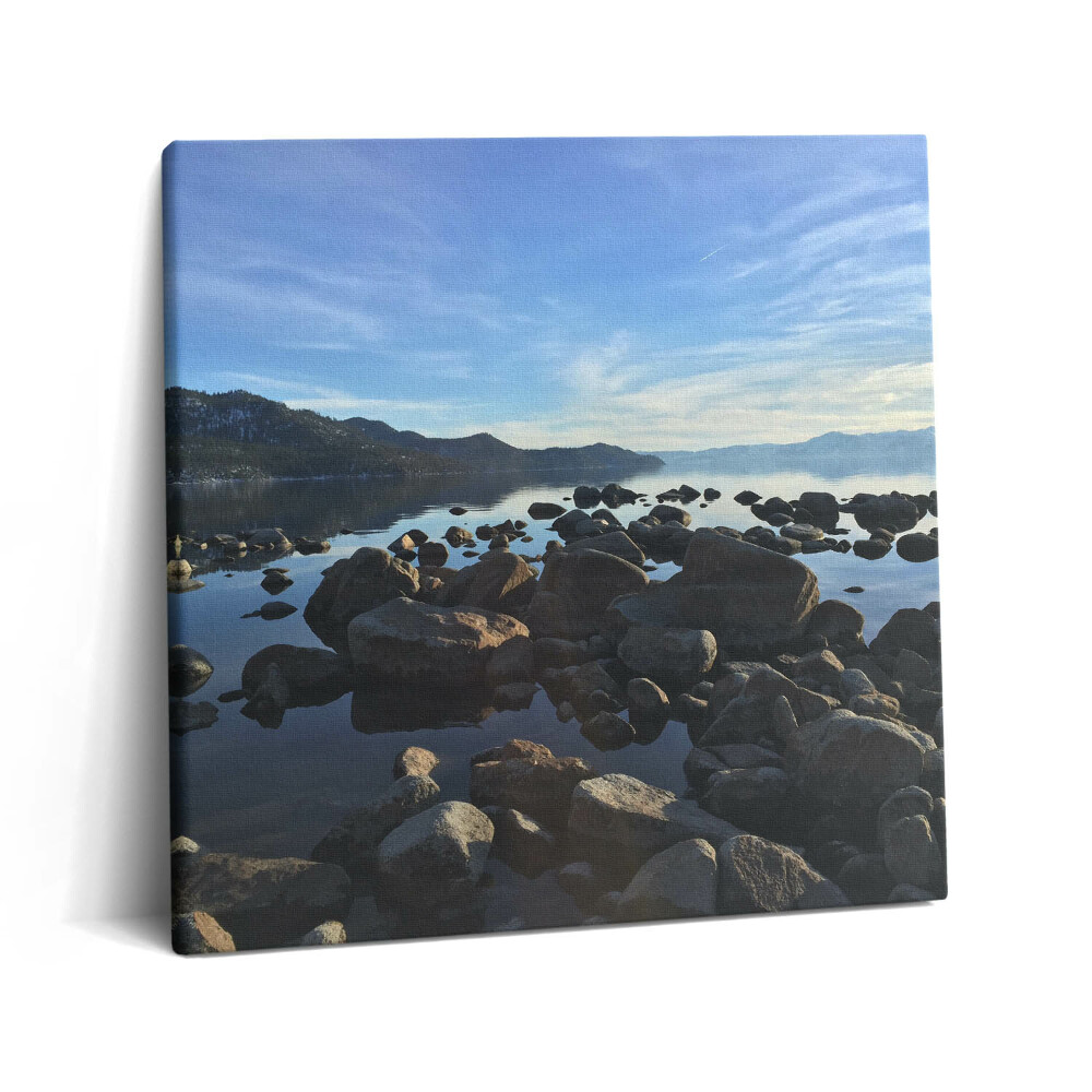 Obraz na plátně 60x60 cm Kameny pod zataženou oblohou