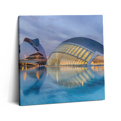 Obraz canvas 60x60 cm Město při západu slunce