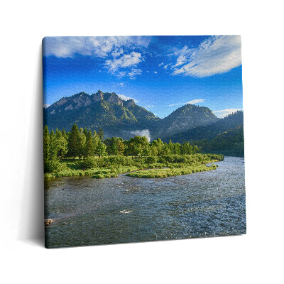 Obraz z fotografie na plátně 60x60 cm Ohyb řeky Dunajec v Pieninách