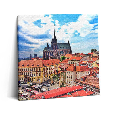 Obraz canvas 60x60 cm Pohled na Brno