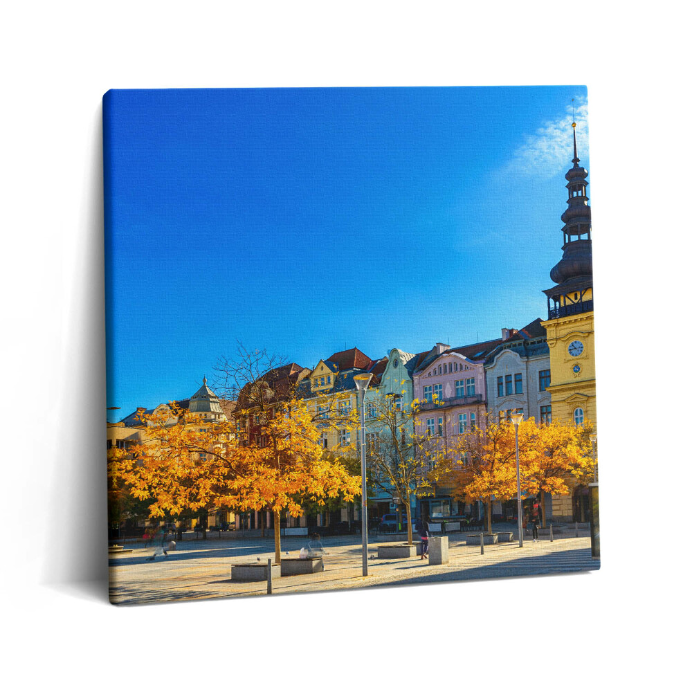 Obraz z fotografie na plátně 60x60 cm Masarykovo náměstí a Stará radnice