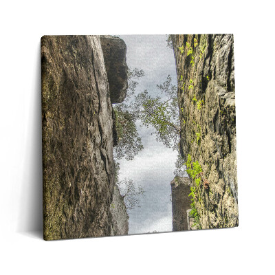 Obraz z fotografie na plátně 60x60 cm Rockové město v České republice