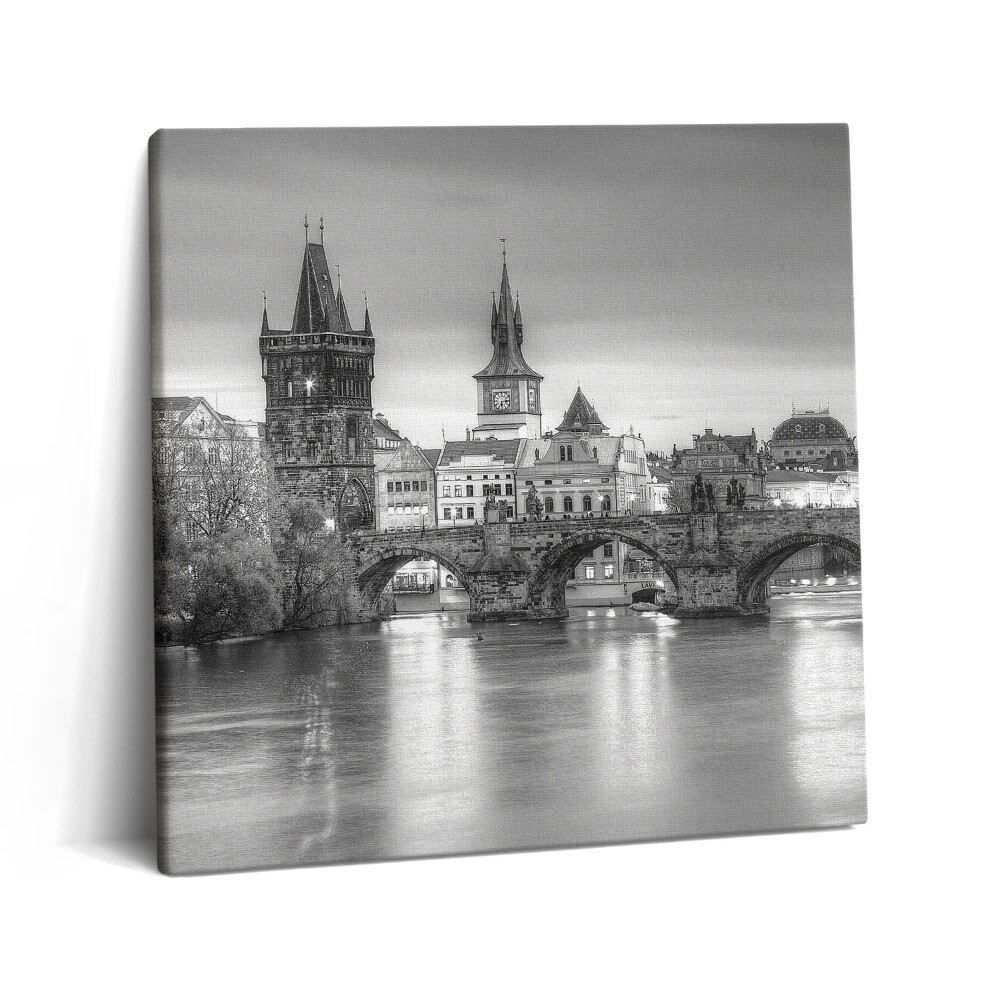 Obraz z fotografie na plátně 60x60 cm Pohled na Karlův most v Praze