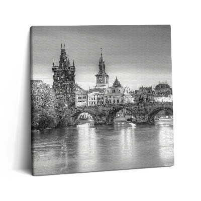 Obraz z fotografie na plátně 60x60 cm Pohled na Karlův most v Praze