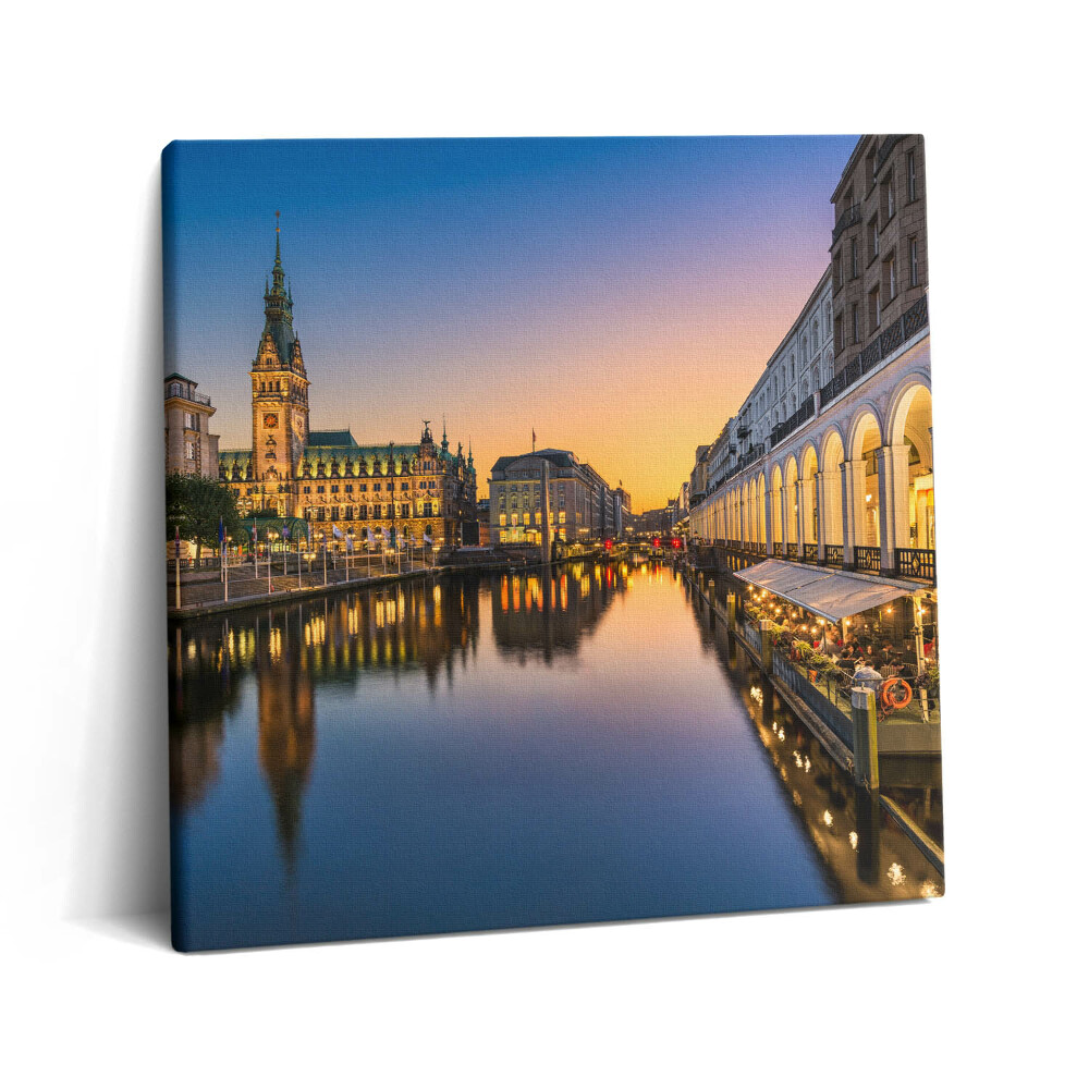 Obraz z fotografie na plátně 60x60 cm Hamburská radnice Německo