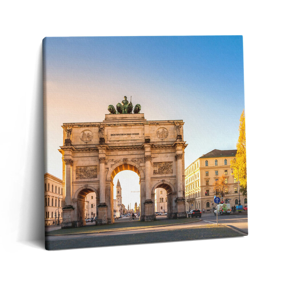 Obraz z fotografie na plátně 60x60 cm Vítězný oblouk v Mnichově