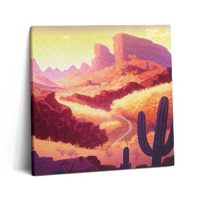 Obraz z fotografie na plátně 60x60 cm Ilustrace pouště v Arizoně