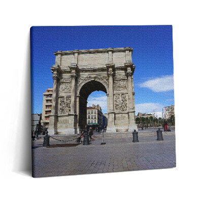 Obraz na plátně 60x60 cm Vítězný oblouk v Marseille