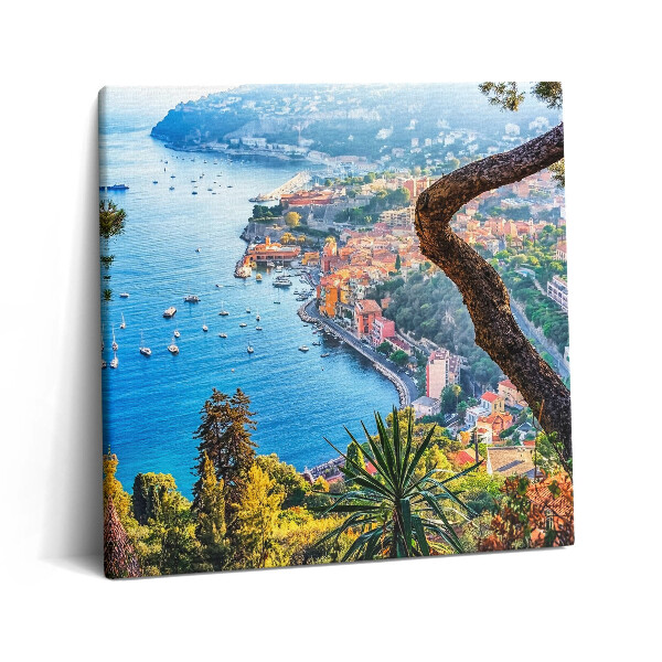 Obraz canvas 60x60 cm Vesnice Villefranche-sur-Mer