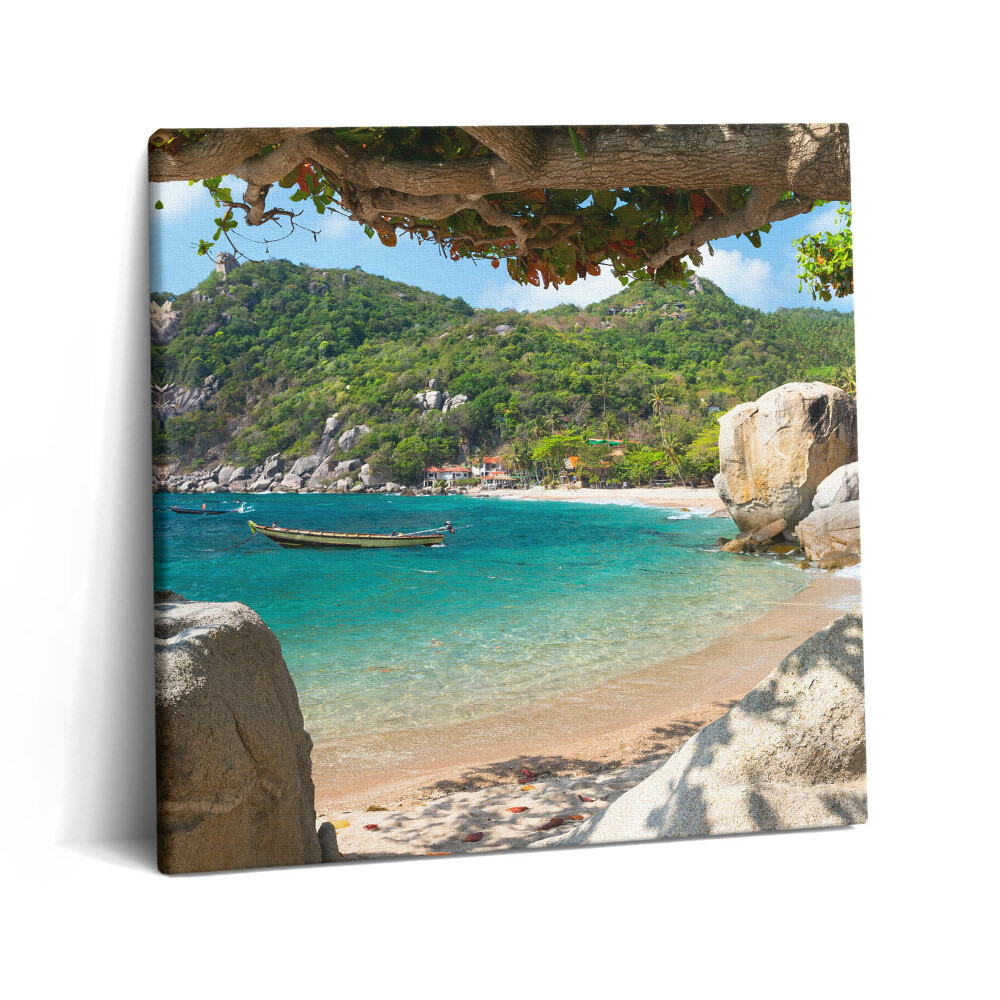 Obraz na plátně 60x60 cm Pohled na moře na ostrově Koh Tao v Thajsku