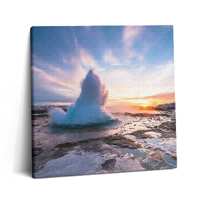 Obraz canvas 60x60 cm Gejzír na ostrově Island