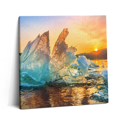 Obraz na plátně 60x60 cm Kus ledu při východu slunce