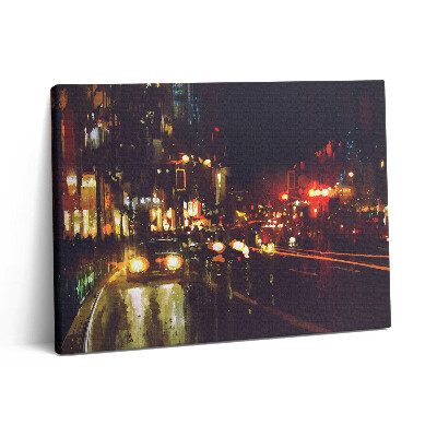 Obraz z fotografie na plátně 80x60 cm Rozmazané malované město