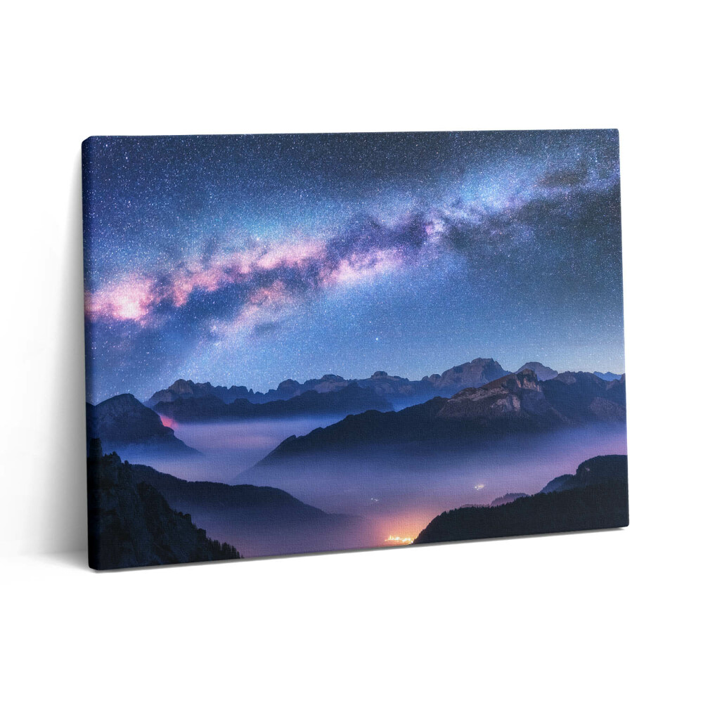 Obraz na plátně 80x60 cm Hvězdné nebe nad horami