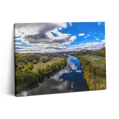 Obraz canvas 80x60 cm Odraz oblohy v řece