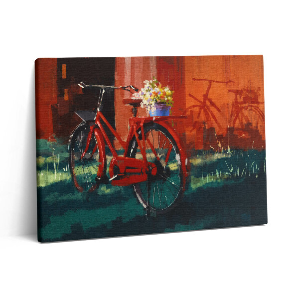 Obraz na plátně 80x60 cm Kolo s květinovou kompozicí