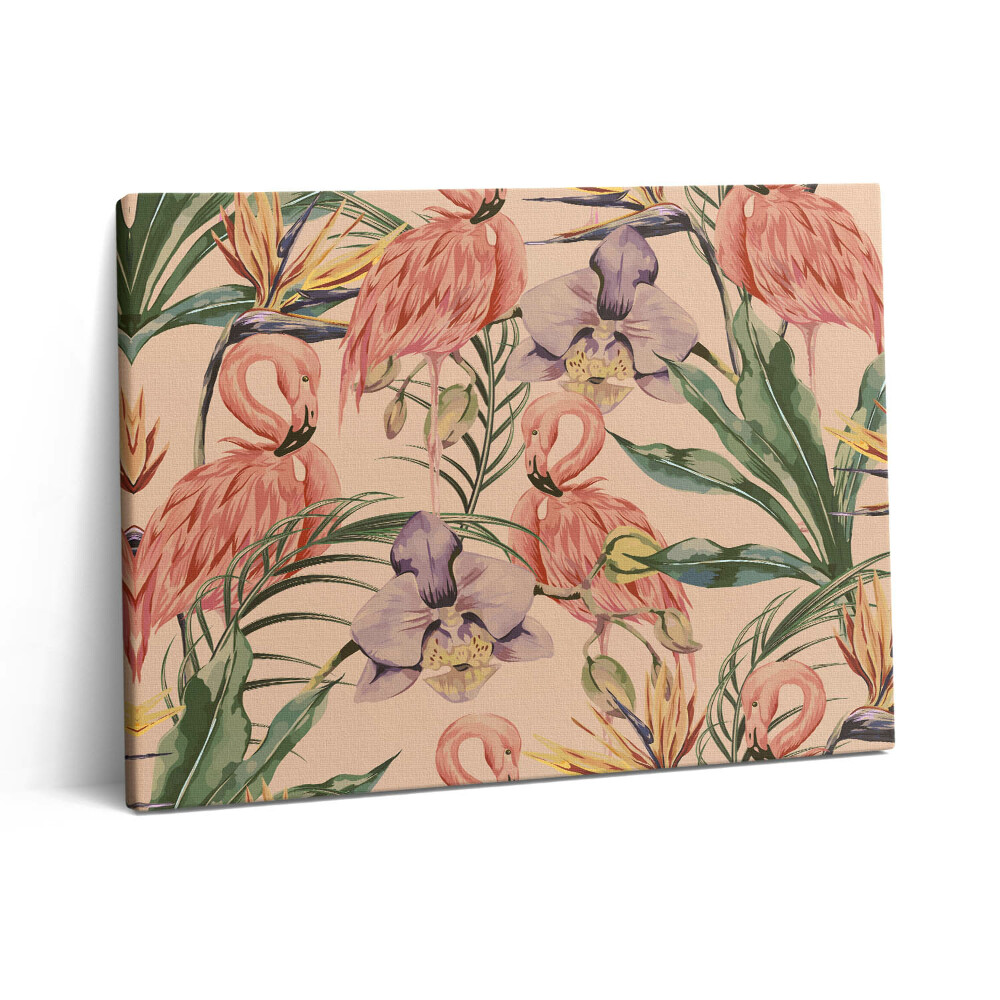 Obraz z fotografie na plátně 80x60 cm Tropické květiny ve stylu boho