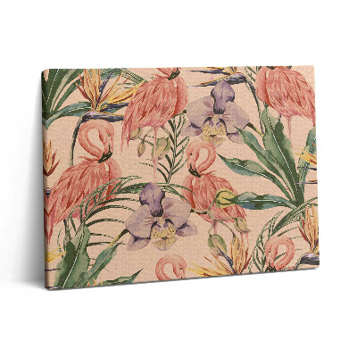 Obraz z fotografie na plátně 80x60 cm Tropické květiny ve stylu boho