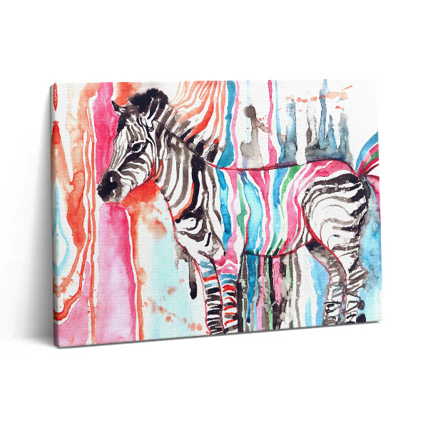 Obraz na plátně 80x60 cm Ilustrace zvířat barevná zebra