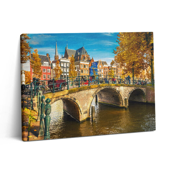 Obraz na plátně 80x60 cm Podzimní blues v Amsterdamu