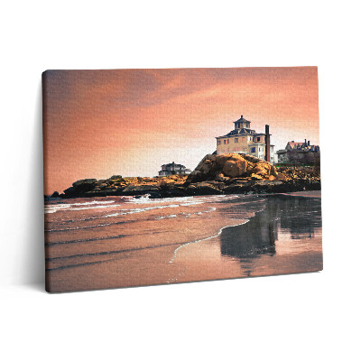 Obraz canvas 80x60 cm Shermanova chata na pobřeží