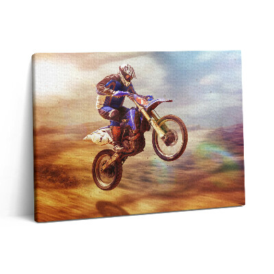 Obraz z fotografie na plátně 80x60 cm Cyklista v poušti