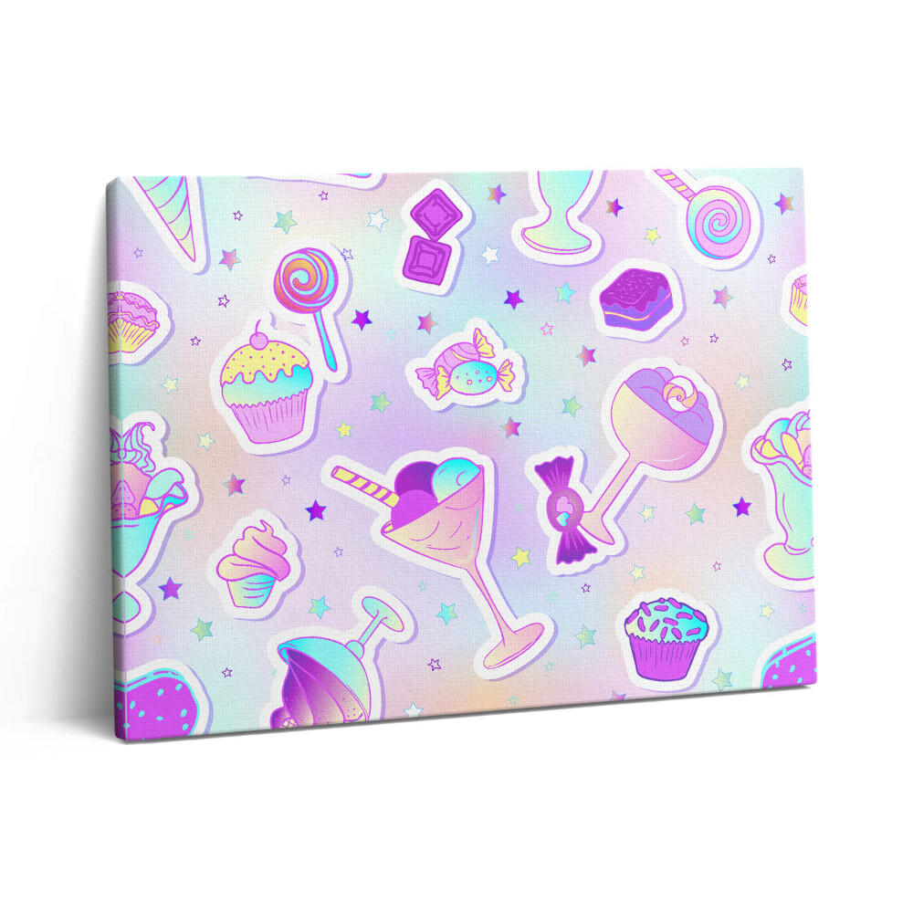 Obraz canvas 80x60 cm Dorty se zmrzlinou