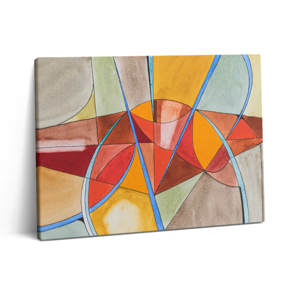 Obraz canvas 80x60 cm Umění - oranžová vitráž