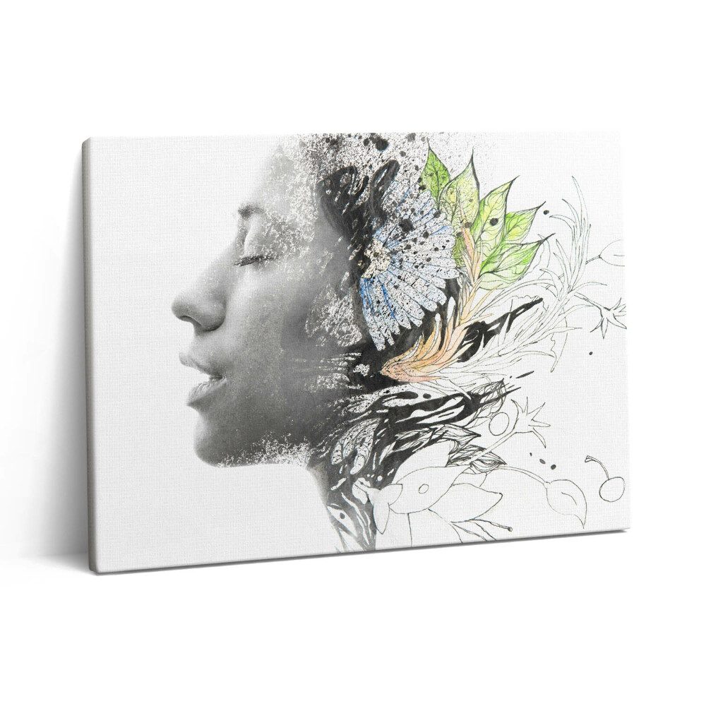 Obraz canvas 80x60 cm Abstrakce ženské hlavy