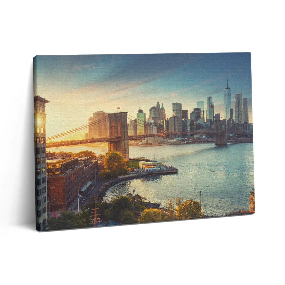 Obraz na plátně 80x60 cm Brooklynský most na Manhattanu v New Yorku