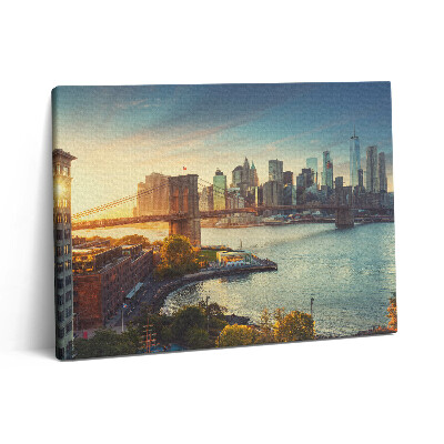 Obraz na plátně 80x60 cm Brooklynský most na Manhattanu v New Yorku