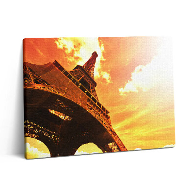 Obraz na plátně 80x60 cm Vrchol Eiffelovy věže v Paříži
