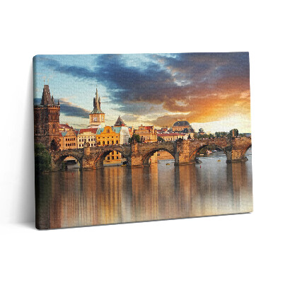 Obraz na plátně 80x60 cm Panorama města a mostu